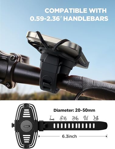 JOYROOM Bike Phone Holder, 2026 Upgrade Phone Mount for Bike [7.2'' Big Phone Friendly&Ultra-Stable], Bicycle Motorcycle Phone Mount Holder Handlebar Cell Phone Clamp for iPhone 15/16 Pro Max Scooter | 7.2'' Big Phone Friendly&Ultra-Stable, Scooter Bicycl in Saudi Arabia
