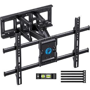 Pipishell Full Motion TV Wall Mount for Echo Show 21/15 and 13-43 Inch Flat Curved Screen TVs & Monitors, Max VESA 200x200mm up to 44lbs, TV Mount Wall Bracket with Rotation Swivel Tilt Extension in Saudi Arabia