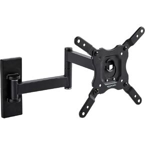 Amazon Basics Full Motion Articulating TV Wall Mount, with Swivel and Tilt, for 26" to 55" TVs and Flat Panels up to 80 Lbs, VESA Compatible, Single Stud, Black in Kuwait