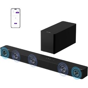 ULTIMEA 5.1CH Surround Sound Bar System with Dolby Atmos, Poseidon M60 | VoiceMX, BassMX, APP, 300W Soundbar for Smart TV, Surround Sound System for TV, with Subwoofer, Bluetooth 5.4 in Kuwait