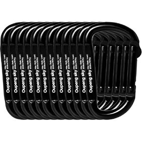 Carabiner Clip - Heavy Duty Carabiners 800lbs-13KN (2922 lbs) Carabeaner D Ring Shape,Key Chain Clip Hook,Keychain Clip,Multipurpose for Camping, Hiking,Backpacking or Other Outdoor Activities. in Kuwait