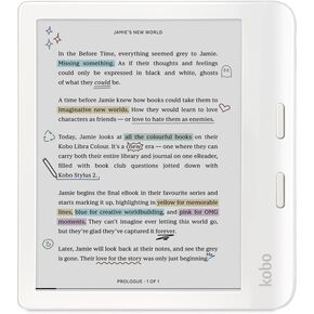Kobo Libra Colour eReader, 7" Color E Ink, Waterproof, White in Saudi Arabia