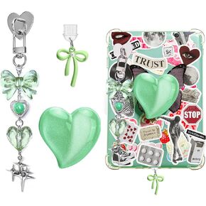 AIERSA Cute Charms Set for Kindle,Including Dust Plug Charm Type C/USB C,Heart Grip Holder,Bling Keychains with Hook for Kindle Accessories,Compatible for Kindle Paperwhite 11th 12th Generation in Saudi Arabia