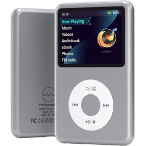 MP3 Player with Bluetooth 128GB Portable Music Digital Players Supports Playlist Audiobook Video Nice Gadget for Kids Black in Kuwait