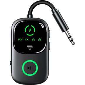 LED Display 2 in 1 Bluetooth 6.0 Transmitter Receiver 3.5mm AUX Jack RCA Wireless Audio Adapter Dongle for Airpods Headphones TV Airplane Flight Car Speaker Home Stereo, Dual Pairing & Handsfree Call in Saudi Arabia