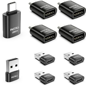 Pastall USB to USBC Adapter 10 Pack Combo,USB to C Adapter,Orange in Kuwait