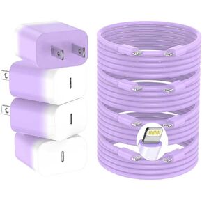 GREPHONE iPhone Charger Fast Charging,20W PD USB C Wall Charger 4 Pack with 6FT Fast Charging Cable - Fast Charger for iPhone 14/14 Pro Max/13/13 Pro/12/12 Pro/11/11 Pro/XS, iPad in Saudi Arabia