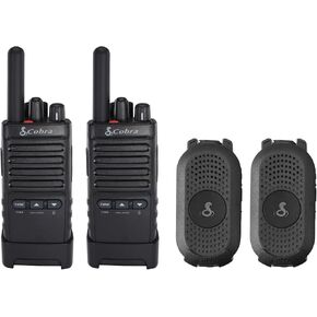 Cobra Business Radio Bundle – 4 Professional Walkie Talkies (2 PX280, 2 PX650) - Compact Long-Range Two-Way Radios, Dock Chargers, IP54 Durable, Rechargeable in Saudi Arabia