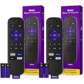 Roku Voice Remote, Replacement TV Remote Control | Voice Control, Simple Setup, & Pre-Set App Shortcuts - Compatible with Roku TV, Players, & Audio Devices in Kuwait