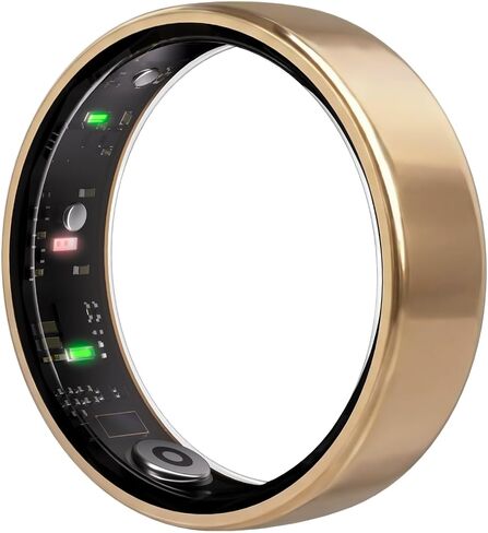 femometer Ring Air, Ultra-Thin Smart Ring(Size 7) | Sleep & Fitness Tracker, Heart Rate, Blood Oxygen, Stress Tracking, Women's Health Insights, IP68 Waterproof, No Subscription in Kuwait