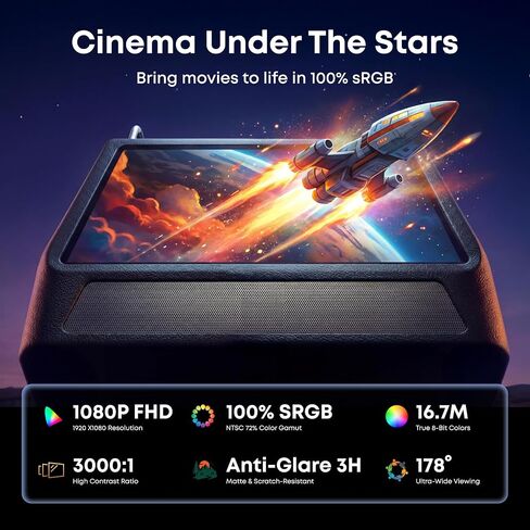 Portable TV 15.6 Inch 1080P Smart TV with 60W Speakers, Built-in 12+ Hrs Battery Outdoor TV, Rechargeable Camping TV with ATSC, HDMI, WiFi, Android Apps for Camping, RV, Patio (Inches, 15.6) in Saudi Arabia