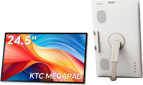 KTC 25 Inch MEGAPAD Portable TV Touchscreen Monitor 1080p, A25Q5 | Android 14 Google EDLA Certification with Camera,Built-in Battery for Outdoor,Camping,Travel, Remote Control in Kuwait