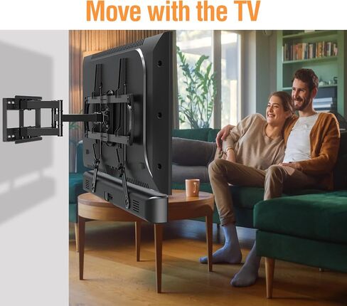 حامل مكبر الصوت ELIVED أسفل التلفزيون أو فوقه، ارتفاع قابل للتعديل بدون أدوات | حامل تلفزيون Universal Sound Bar، مع لوحات تمديد طويلة قابلة للفصل وأقواس على شكل حرف L، تتحمل ما يصل إلى 15 رطلاً in Kuwait