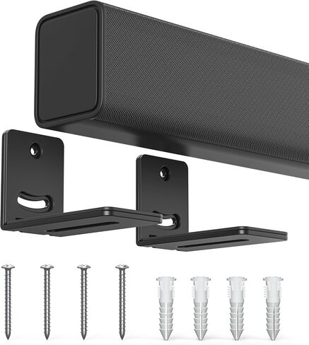 USX MOUNT Universal Soundbar Mount, Sound Bar TV Bracket for Soundbar with Speaker, Fits 2 Installation Options, Removable No-Slip Base Holder Extends 3.46"-6.06" in Kuwait