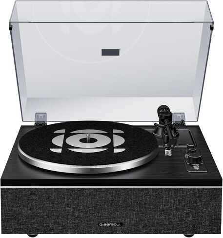 ONE-S Vinyl Record Player with Bluetooth Input/Output | All-in-One Vintage Turntable Built in Speakers, Phono Preamp & DSP, AT-3600L Cartridge, 33/45 RPM (Walnut) in Saudi Arabia