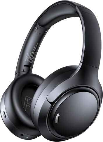 Hybrid Active Noise Cancelling Bluetooth 6.0 Headphones 120H Long Playtime, 6 ENC Mic, Over Ear Headphones Wireless, Hi-Res Audio, Memory Foam Earcup, Transparency Mode ANC Headphone for Travel Office in Saudi Arabia