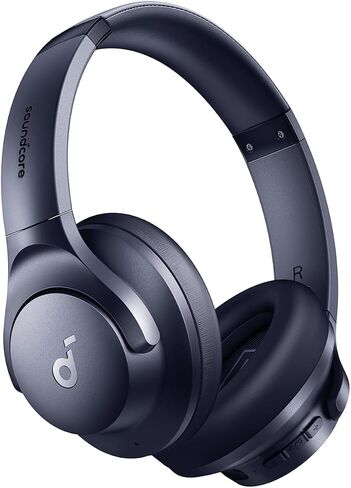 Soundcore by Anker Q20i Hybrid Active Noise Cancelling Headphones, Black | Over-Ear, Bluetooth, 40H ANC Playtime, Hi-Res, Big Bass, Transparency Mode, Customize via App, Travel, Home, Office in Kuwait