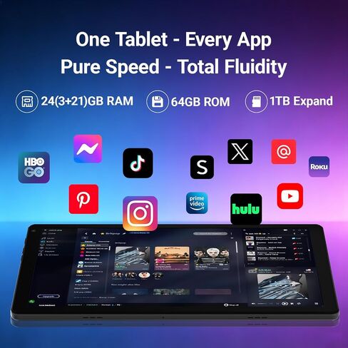 Android 16 Tablet 10 Inch, 24GB RAM 64GB ROM 1TB,HD IPS,Fast WiFi 6, BT 5.4 | Electronics Tablets with HD IPS Touchscreen, 6000mAh 12H Battery, 2*Cameras Tablets for Kids & Adults, Gifts, Streaming, Work in Kuwait