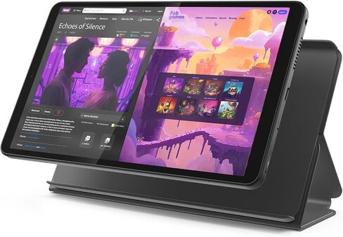 Lenovo Tab One - Lightweight Tablet - up to 12.5 Hours of YouTube Streaming - 8.7" HD Display - 4 GB Memory - 64 GB Storage - MediaTek Helio G85 - Includes Folio Case in Kuwait