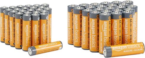 Amazon Basics 48-Count AA & AAA High-Performance Alkaline Batteries Value Pack, 24 AA and 24 AAA, Ready to Use in Kuwait