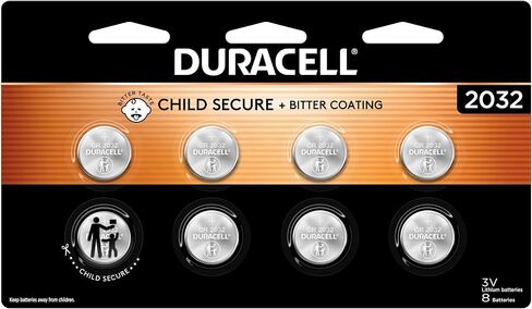 Duracell 2032 Lithium Battery, 8 Count, AirTag & Key Fob, CR2032 3V Cell in Kuwait