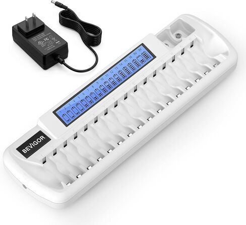 BEVIGOR Rechargeable AA and AAA Batteries with 8 Bay Smart Charger, 4 Pack AA 2800mAh & 4 Pack AAA 1100mAh Low self Discharge NiMH Battery in Saudi Arabia