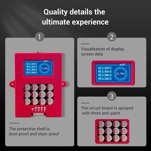 موازن نشط 4S 6S 8S مع عرض الجهد Lifepo4 Equalizer Lipo/LTO جهاز اختبار جهد البطارية (4S Lifepo4 lipo) in Kuwait