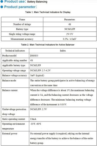 موازن نشط 4S 6S 8S مع عرض الجهد Lifepo4 Equalizer Lipo/LTO جهاز اختبار جهد البطارية (4S Lifepo4 lipo) in Kuwait