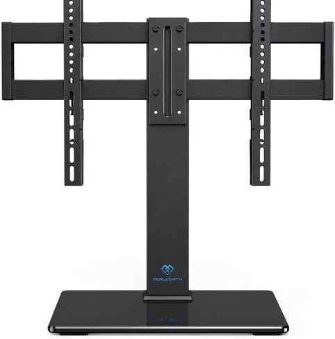 PERLESMITH Universal Swivel TV Stand for 32-75 inch TVs, Table Top TV Stand Base up to 99 lbs, 4 Height Adjustable Universal TV Legs with Tempered Glass Base, Max VESA 600x400mm, PSTVS02-N1 in Kuwait