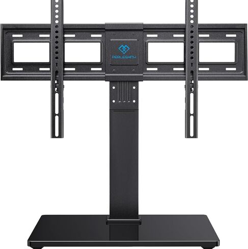 PERLESMITH Universal TV Stand Legs for 37-78 inch TVs to 99lbs with Mount | -/+30° swivel, 9 Height adjustable, Tempered glass base, Max VESA 600x400mm, Livingroom & Bedroom, PSTVS13 in Saudi Arabia
