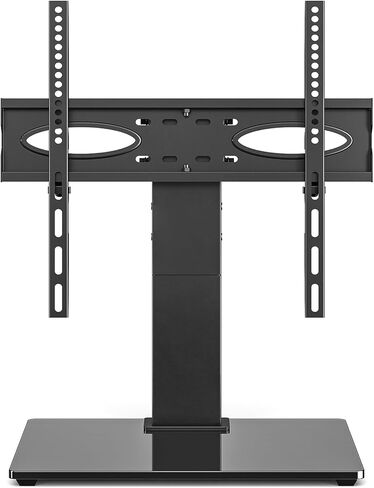 Rfiver Universal TV Stand for 27-60 inch TVs, Holds up to 88 Lbs | Tempered Glass Base, Height Adjustable, Max VESA 400x400mm, Flat & Curved Screens, Ideal for Bedroom & Living Room in Saudi Arabia