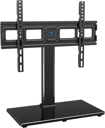 PERLESMITH Universal Swivel TV Stand for 24-60 inch TVs up to 99 lbs, 12 Height Adjustable Table Top TV Stand, TV Base Stand with Tempered Glass Base, Max VESA 400x400mm, PSTVS33 in Kuwait
