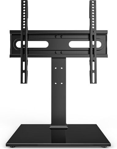 Universal TV Stand - Table Top TV Stand for 27-60 inch LCD LED TVs - 9 Level Height Adjustable TV Base Stand with Tempered Glass Base & Wire Management, VESA 400x400mm in Saudi Arabia