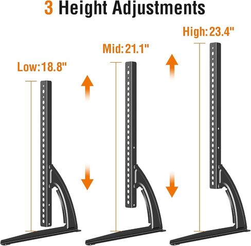 ELIVED Universal Table Top TV Stand for Most 27-55 Inch Flat/Curved TVs | TV Base Height Adjustable Legs Stand, Replacement TV Feet Holds up to 88lbs, Max VESA 800x400mm in Kuwait