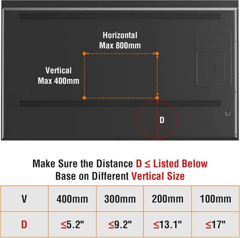 ELIVED Universal Table Top TV Stand for Most 27-55 Inch Flat/Curved TVs | TV Base Height Adjustable Legs Stand, Replacement TV Feet Holds up to 88lbs, Max VESA 800x400mm in Kuwait