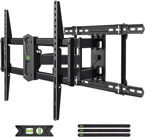 USX Mount Full Motion TV Wall Mount for Most 42-90 inch Flat Screen/LED/4K, TV Mount Bracket Dual Swivel Articulating Tilt 6 Arms, Max 16" Wood Studs, VESA 600x400mm, Holds up to 132lbs in Kuwait