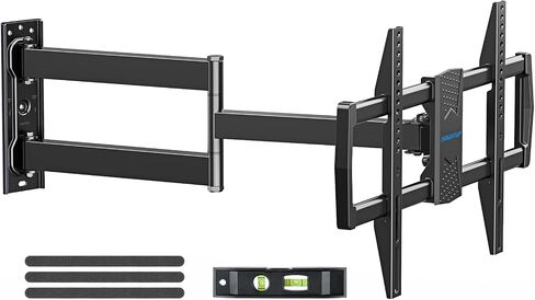 EconoMe TV Wall Mount for Most 32-65 inch Flat Screen/LED/4K TVs, TV Mount with Swivel and Tilt Articulating Dual Arms, Full Motion Wall Mount up to 16" Stud, Max VESA 400X400mm, up to 99lbs in Kuwait