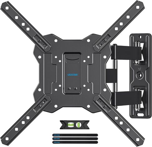 Full Motion TV Wall Mount 24 inch Studs for Most 42-86 Inch TVs, Adjustable TV Wall Mount Swivel and Tilt, Loading 110 LBS, Max VESA 600x400mm, Fits 16", 18", 24" Studs in Kuwait