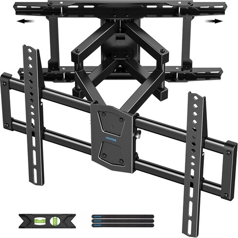 Full Motion TV Wall Mount 24 inch Studs for Most 42-86 Inch TVs, Adjustable TV Wall Mount Swivel and Tilt, Loading 110 LBS, Max VESA 600x400mm, Fits 16", 18", 24" Studs in Kuwait