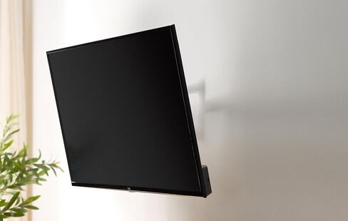 Amazon Basics Full Motion Articulating TV Wall Mount, with Swivel and Tilt, for 26" to 55" TVs and Flat Panels up to 80 Lbs, VESA Compatible, Single Stud, Black in Kuwait