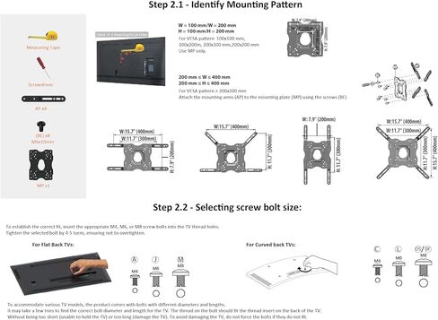 Amazon Basics Full Motion Articulating TV Wall Mount, with Swivel and Tilt, for 26" to 55" TVs and Flat Panels up to 80 Lbs, VESA Compatible, Single Stud, Black in Kuwait
