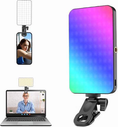Portable Selfie Light for iPhone: 90 LED Rechargeable Phone Fill Lights, Ring Light for Camera Picture, Makeup Photo, Video Conferences, Laptop Use, Zoom Meetings, TikTok, Vlog Photography in Saudi Arabia