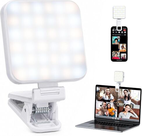 Portable Selfie Light for iPhone: Rechargeable Phone Fill Lights, Ring Light for Camera Picture, Makeup Photo, Video Conferences, Laptop Use, Zoom Meetings, TikTok, Vlog Photography in Saudi Arabia