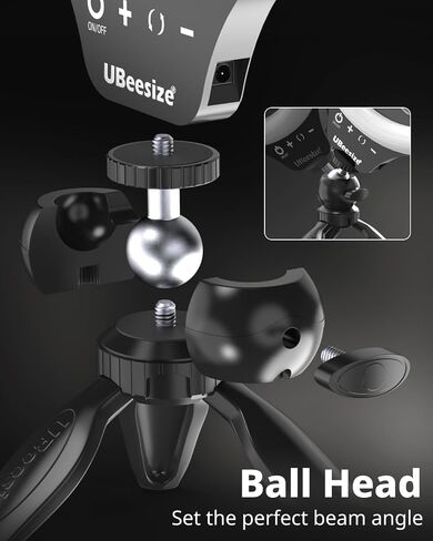 UBeesize 12" Desk Ring Light with Stand & Phone Holder - Adjustable Studio Light for Photography，Zoom Meetings, YouTube, TikTok, Live Streaming in Saudi Arabia