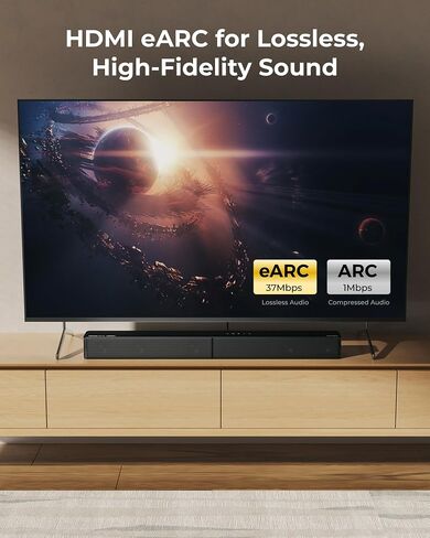 ULTIMEA 5.1CH Surround Sound Bar System with Dolby Atmos, Poseidon M60 | VoiceMX, BassMX, APP, 300W Soundbar for Smart TV, Surround Sound System for TV, with Subwoofer, Bluetooth 5.4 in Kuwait