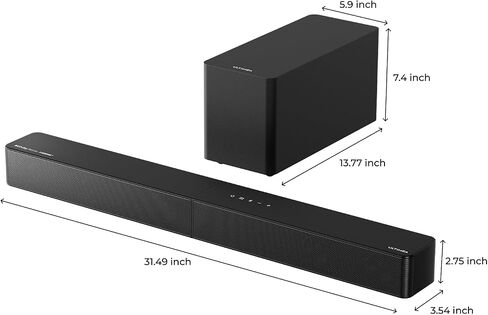 ULTIMEA 5.1CH Surround Sound Bar System with Dolby Atmos, Poseidon M60 | VoiceMX, BassMX, APP, 300W Soundbar for Smart TV, Surround Sound System for TV, with Subwoofer, Bluetooth 5.4 in Kuwait