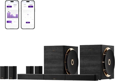 ULTIMEA Skywave X70 7.1.4ch Professional Wireless Home Theater Sound System | with Dolby Atmos, 980W Surround Sound Bar with 10" Wireless Subwoofer for TV, 20Hz Low Frequency, 4K HDR Pass-Through in Saudi Arabia