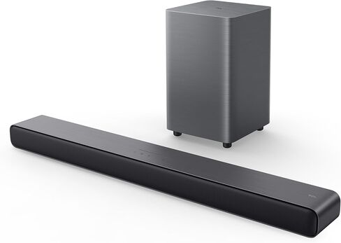 TCL S55H 2.1 Sound Bar with Wireless Subwoofer for Smart TV | Dolby Atmos DTS:X Auto Room Calibration| 220W Power Wireless Bluetooth Home Theater Audio | App Control & Remote Control | Latest Model in Kuwait