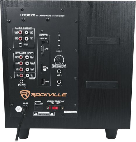 Rockville HTS820 5.1-Channel Bluetooth Home Theater System, 8" Subwoofer in Saudi Arabia