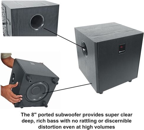 Rockville HTS820 5.1-Channel Bluetooth Home Theater System, 8" Subwoofer in Saudi Arabia